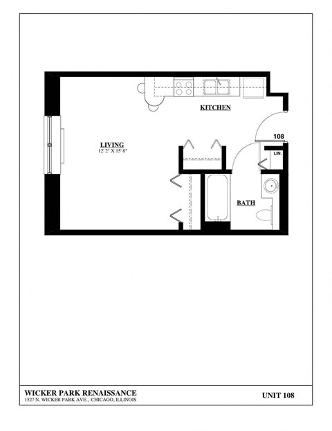 1527 N. Wicker Park Avenue Studio Apartment, Affordable for Rent - Photo Gallery 8